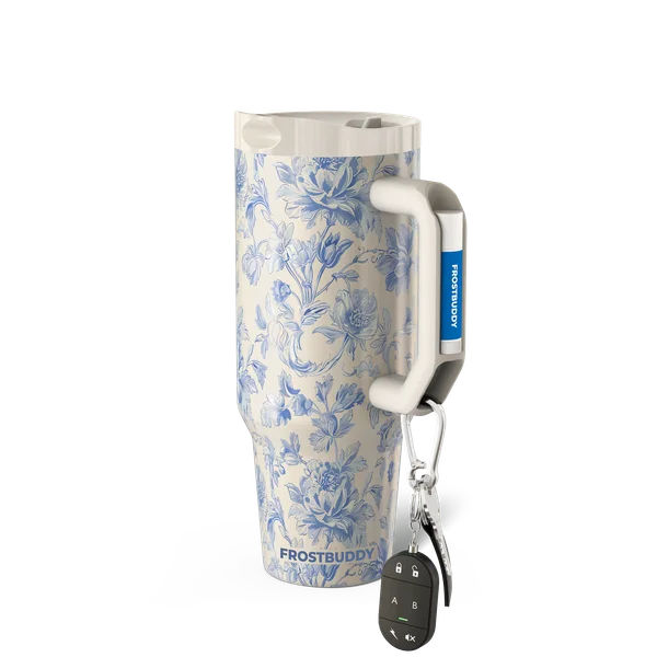 Thicc Buddy 40oz - Blue Floral