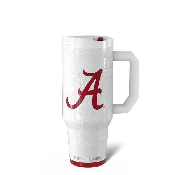 Thicc Buddy 40oz, Alabama Crimson Tide, Legacy — thicc40-alabama3dwhite-one